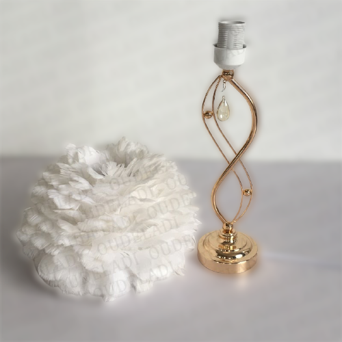 Moderne Gefieder Gold Tischlampe