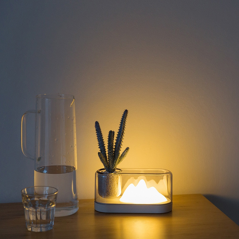 Topfpflanze LED-Tischlampe