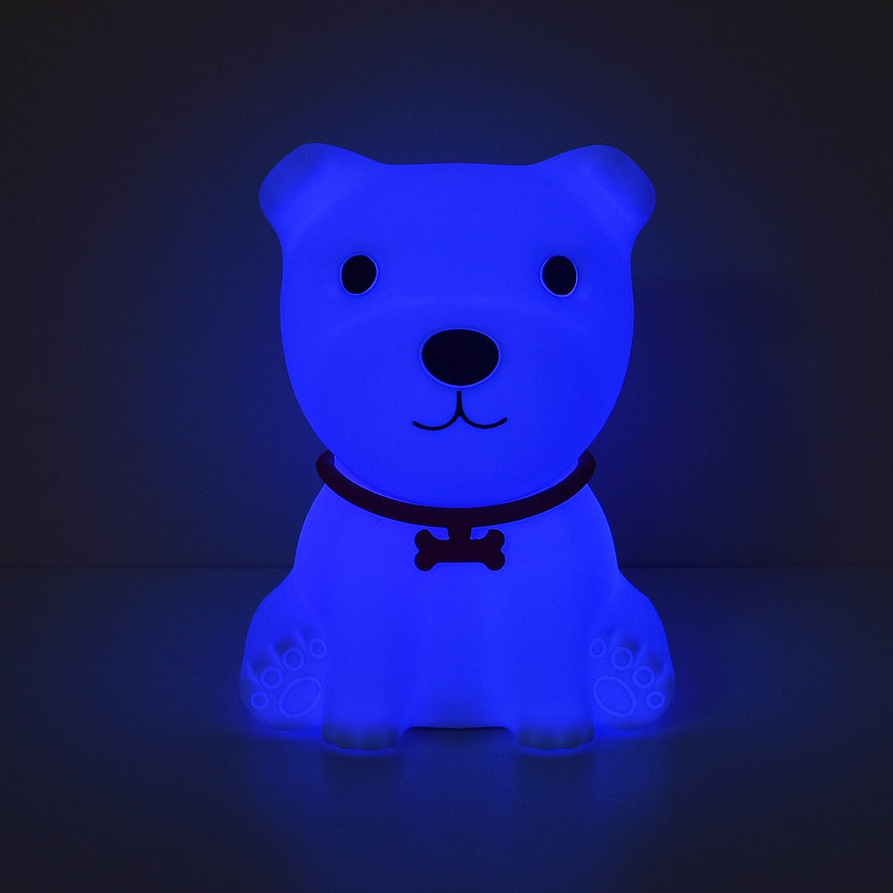 Netter Hund Bunte LED Nachttischlampe Kinder