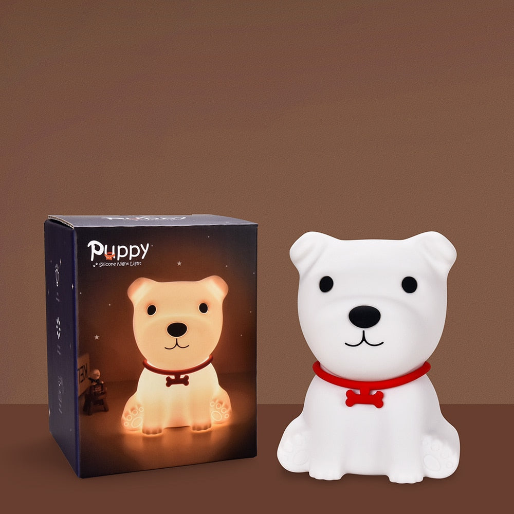 Netter Hund Bunte LED Nachttischlampe Kinder
