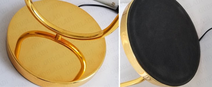 Moderne Ring Nachttischlampe Gold