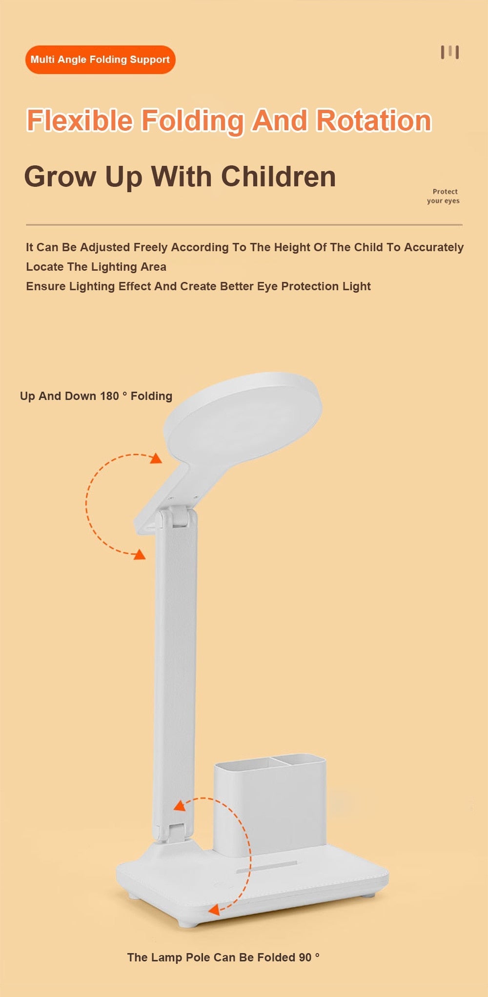 Klappbare LED Arbeitstischlampe