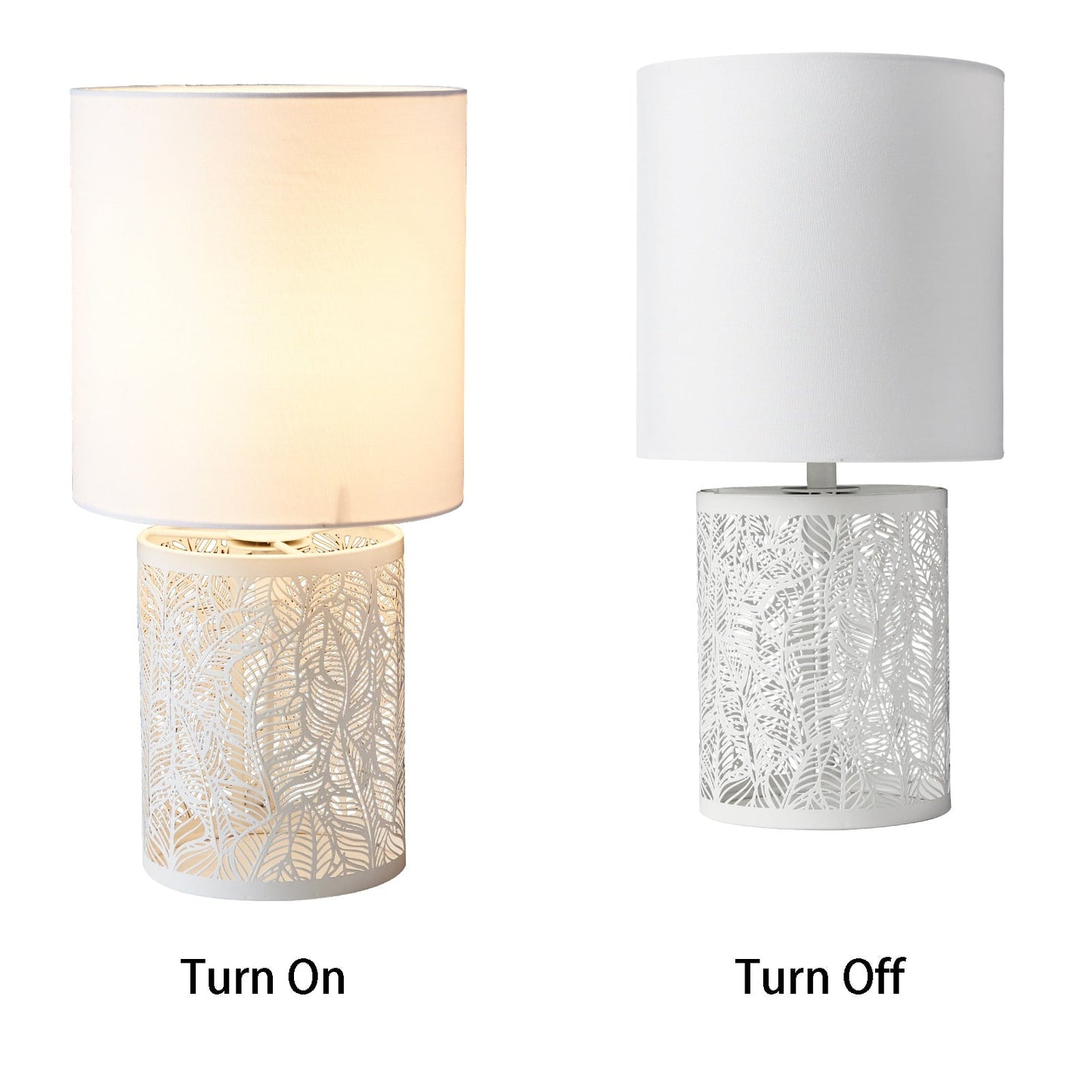 Weiße romantische Tischlampe für Wohnzimmer