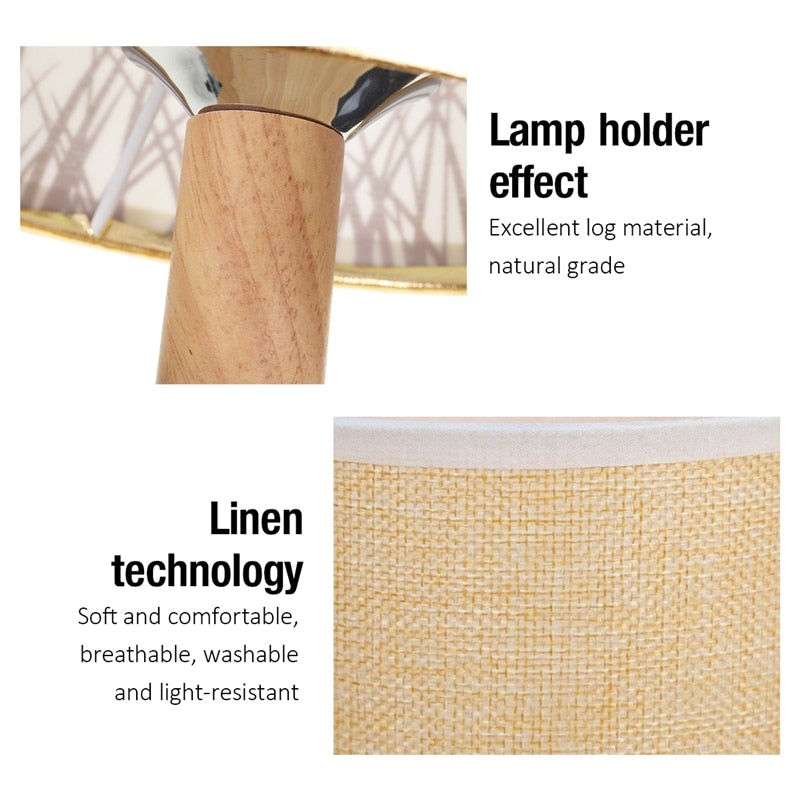 Nordische LED-Tischlampe aus Massiv holz