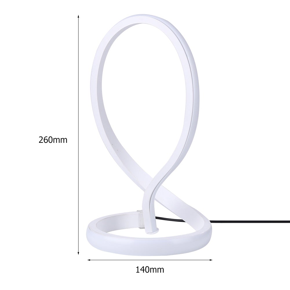 Moderne LED Spiral Tischlampe