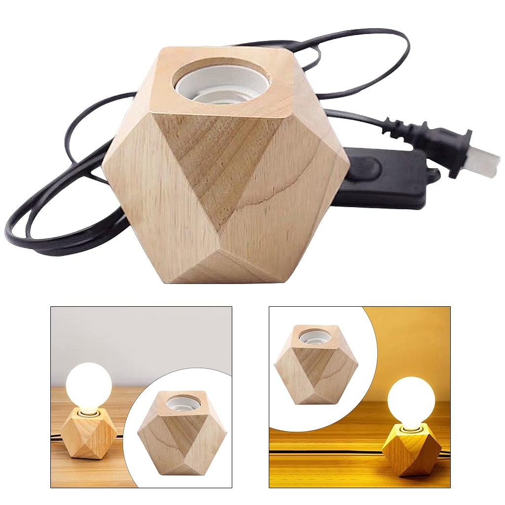 Jahrgang Holz Tischlampe mit E27-Fassung