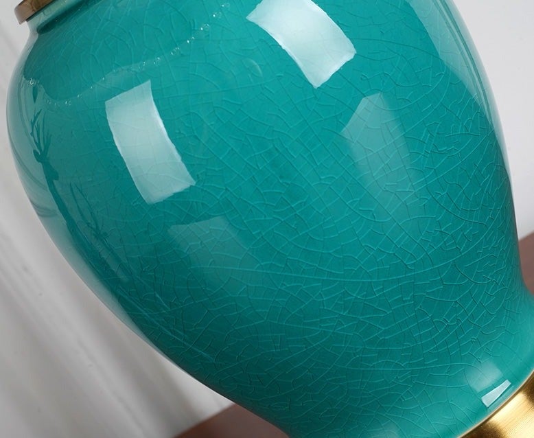 Blaue Schlafzimmer lampe aus Keramik