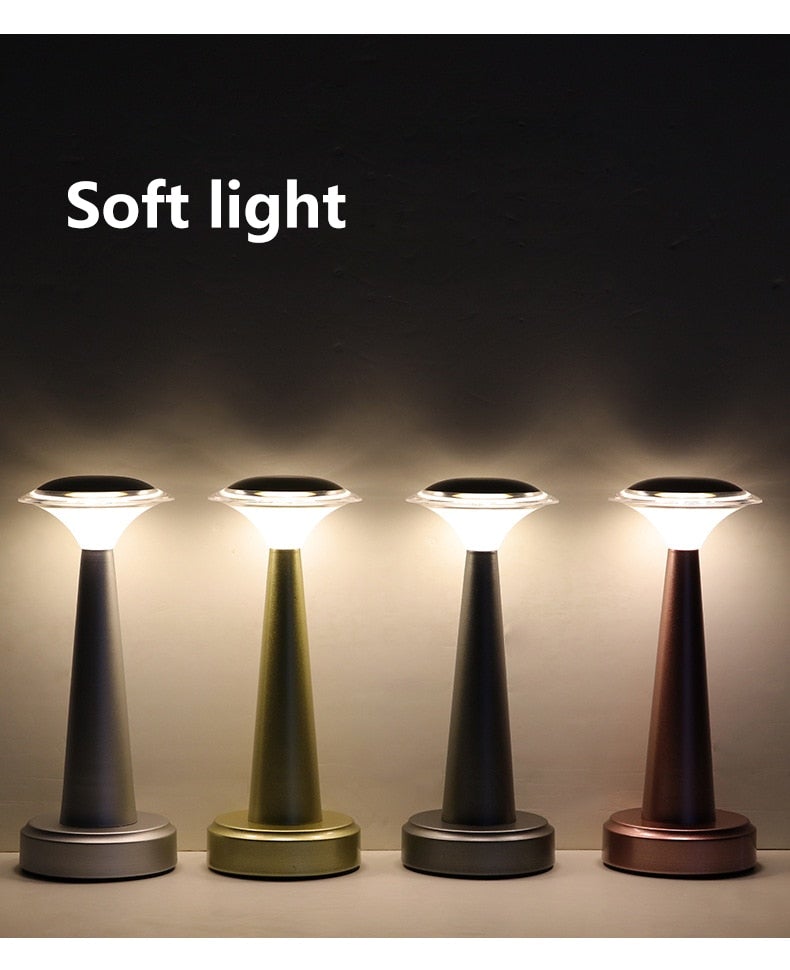 LED Schreibtischlampe aus Eisen | berühren Sie auf Dimmen