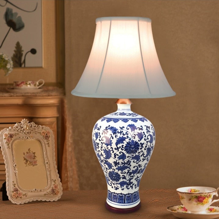 Chinesische handbemalte Keramik-Tischlampen