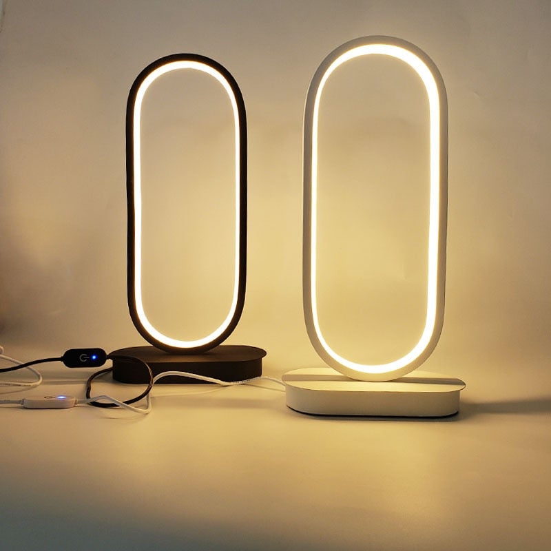Ovale LED Nachttischlampe