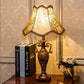 Europäische Tischlampe | Stoff Lampenschirm