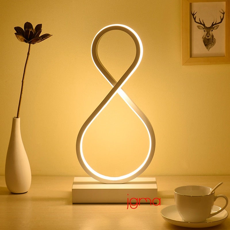 Unendlichkeit Design LED Tischlampe