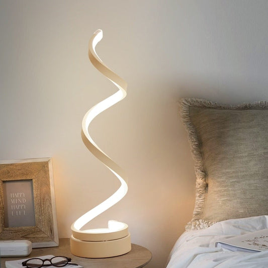 Spiral LED Tischlampe für Schlafzimmer
