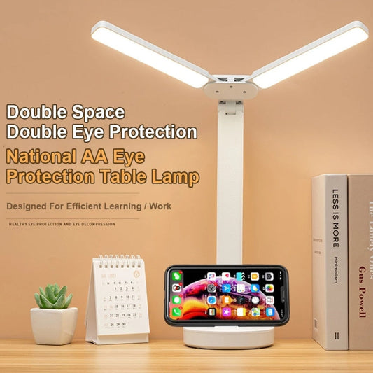 2 Köpfe dimmbare LED-Schreibtischlampe