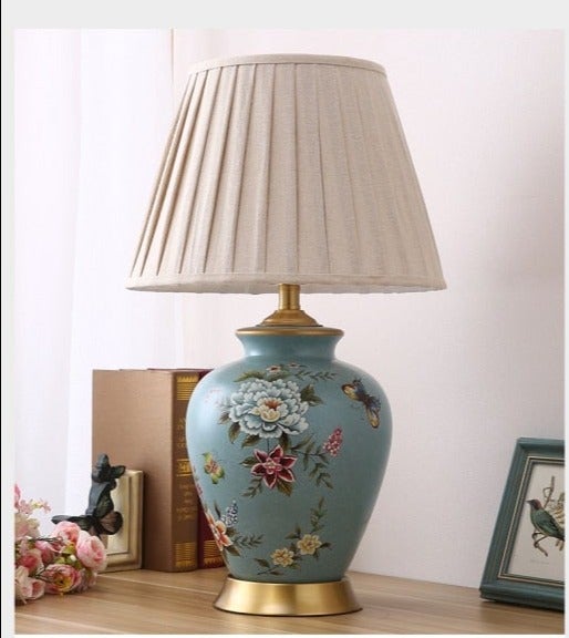 Nachttischlampen aus Keramik im chinesischen Stil