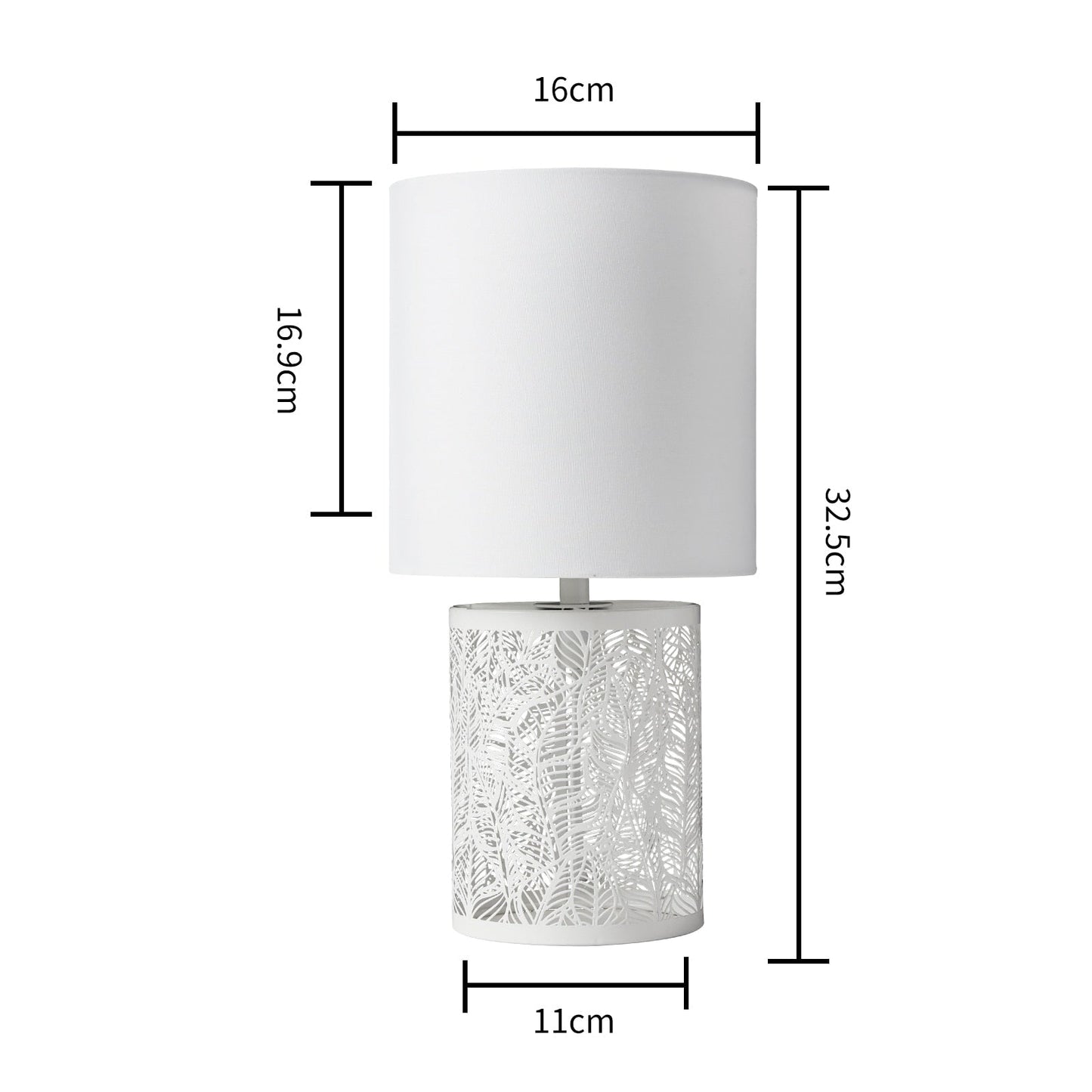 Weiße romantische Tischlampe für Wohnzimmer