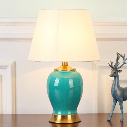 Blaue Schlafzimmer lampe aus Keramik