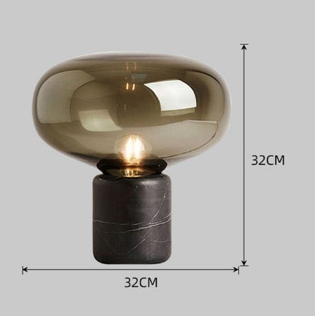Tischlampe aus Marmor glas für Schlafzimmer