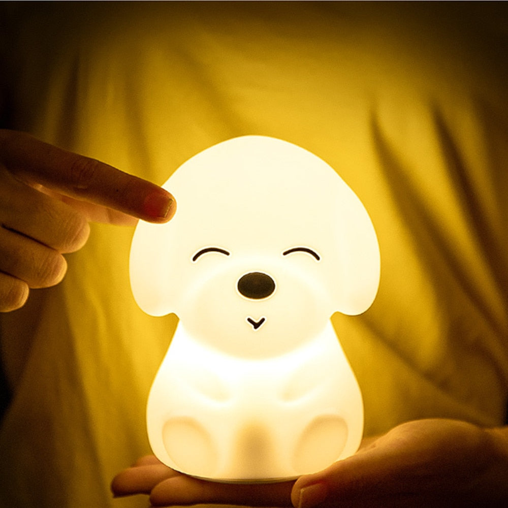Hund LED Nachttischlampe Kinder